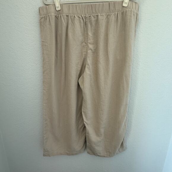 Croft & Barrow Linen Blend & 100% Cotton Wide Leg Pull On Pants XL - Lot of 2 - Picture 6 of 11